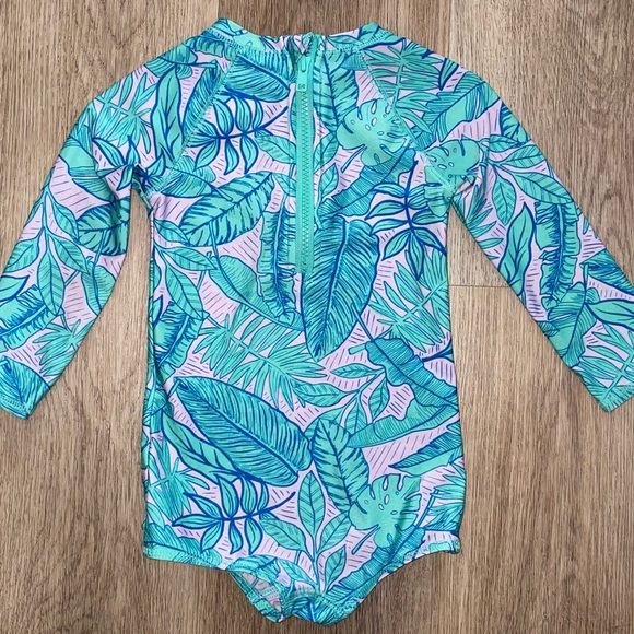 Cat and Jack One Piece Swimsuit, Tropical Print in 2T - Picture 5 of 7